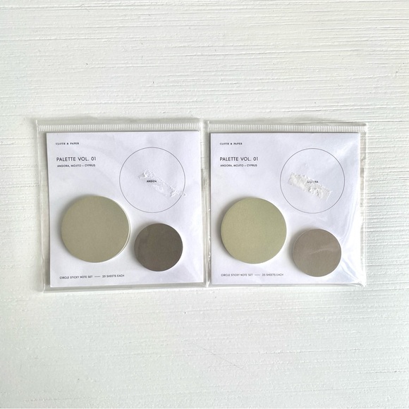 Cloth & Paper Circle Sticky Note Set Bundle x4 - Picture 3 of 3